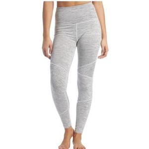 Beyond Yoga Black and White Striped Leggings